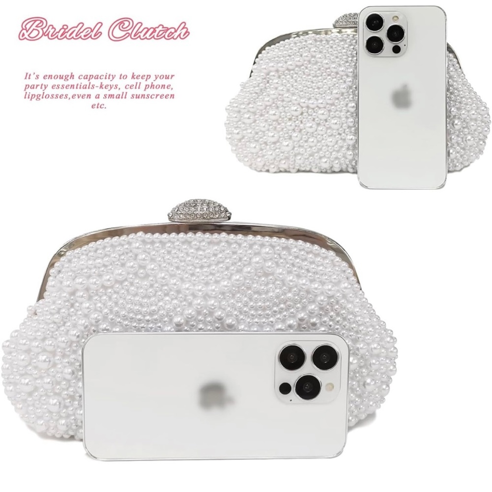 NWT Pearl Bridal Clutch! - Picture 7 of 10